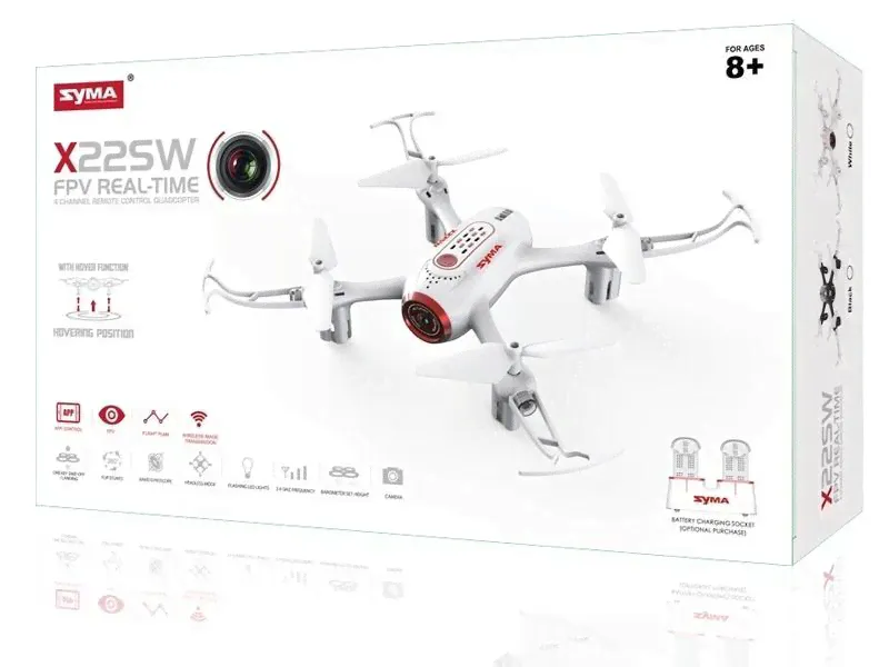 Квадрокоптер Syma X22SW с камерой (черный)-1