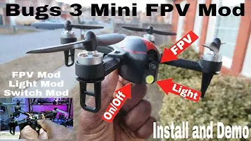 Мини-модуль Mjx Bugs 3 FPV, световой мод и выключатель питания. Установка и демонстрация