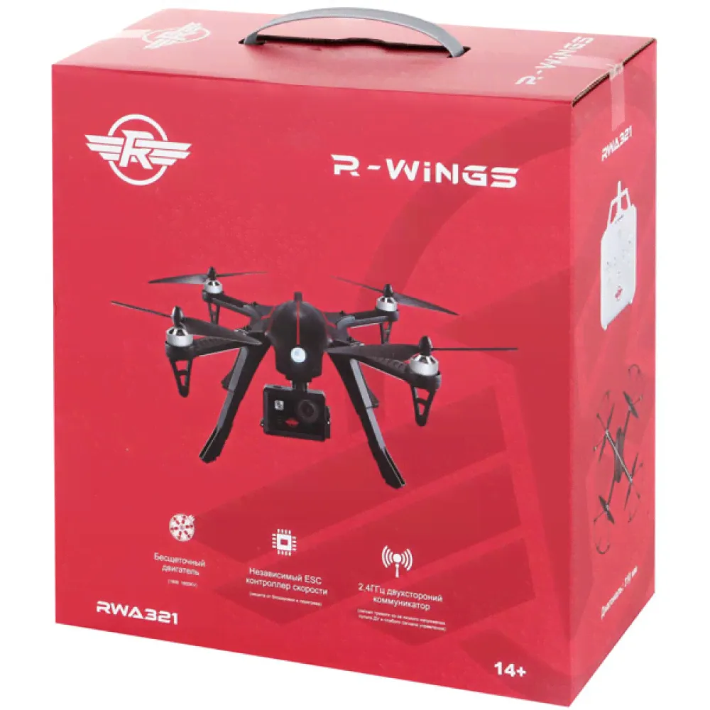 Радиоуправляемый квадрокоптер с камерой Ultra HD 4K R-Wings RWA321-4