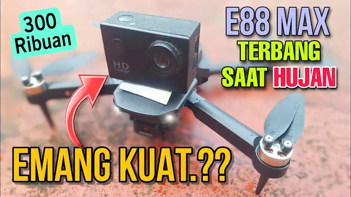 Drone E88 Max | Terbang dengan mengangkat action cam
